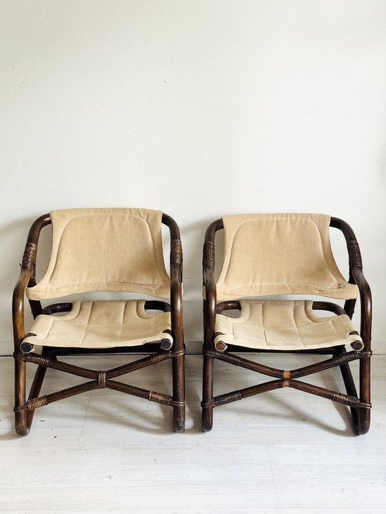 Image 1 of St Ikea Espri safari chairs plus table 1970s