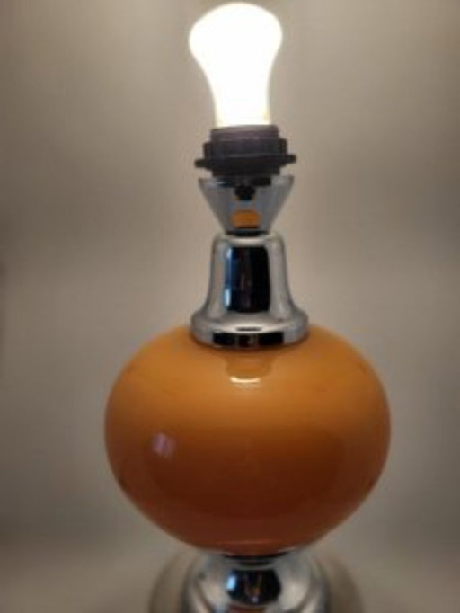 Diderot Delmas lamp in Opaline glass France 1970