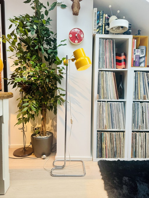 Börje Claes 70s Floor Lamp for IKEA Pop Art Yellow Space Age Spot Light Mid Century Modern