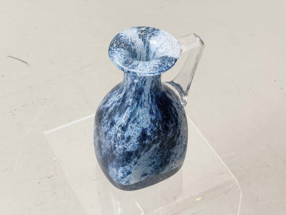 Image 1 of Sarner Glas Efeso vase with handle, studio glass with Murano influence, 1960s