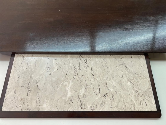 Image 1 of Art Deco / Streamline sideboard / credenza with original marble top – ca. 1930–1950, in the style of the Deutsche Werkstätten