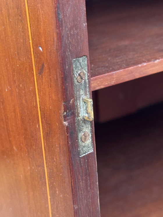 Image 1 of Vetrina in mogano massello | 1890–1900 | Neorinascimentale / Art Nouveau | Intarsi ovunque!