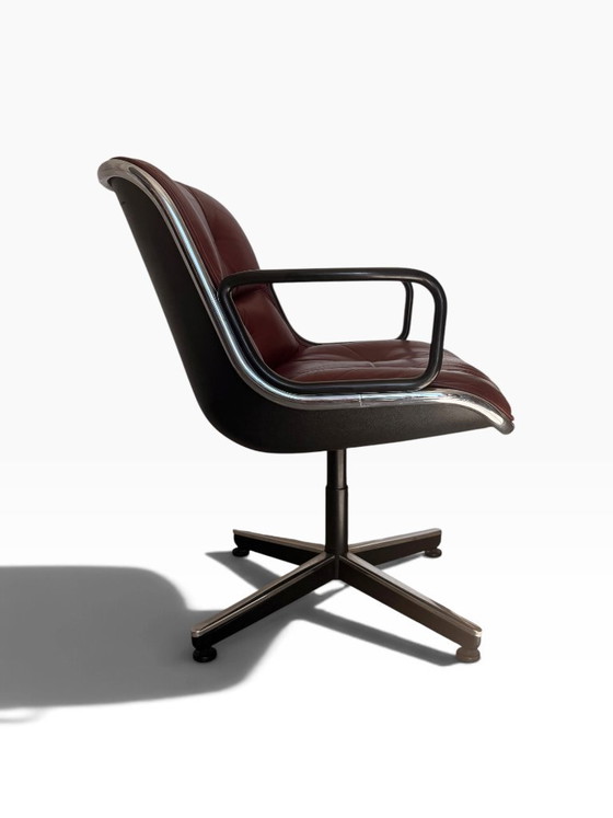Poltrona Pollock Knoll Pelle Bordeaux, Base a 4 Razze – Poltrone, Leather (photo 3 of 9)