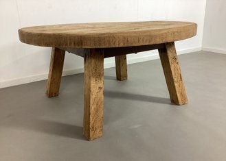 Table ronde brutaliste – Livres d'art, Bois (photo 3 of 5)