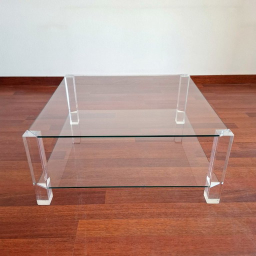 Coffee Table - Glass and Plexiglas - Timeless Design