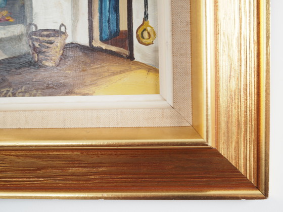 Image 1 of Gemälde "Die Dorfkammer", skandinavisches Design, 1970er Jahre