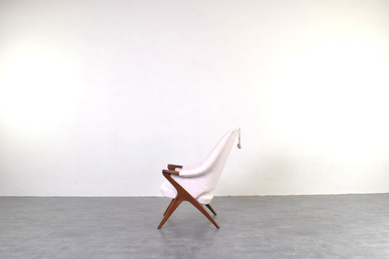 Fauteuil Bravo en teck Mid-Century par Sigurd Ressell pour Hjellegjerde Møbelfabrikk, 1957 – Wood, Wool (photo 4 of 12)