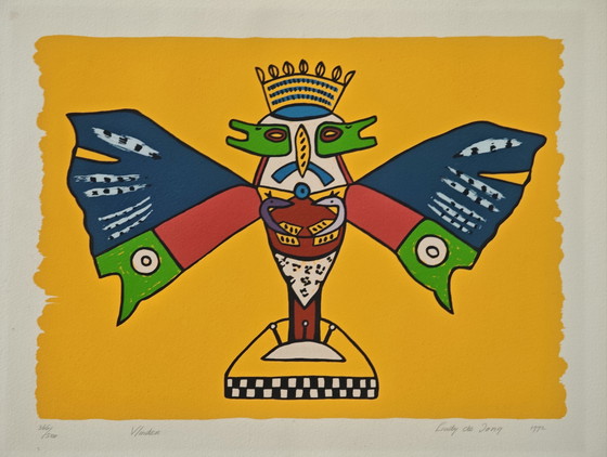 Image 1 of Serigrafía Mariposa - Lindy de Jong 1992 366/500 38x55cm