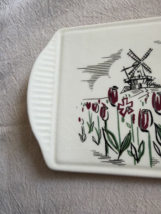 Image 1 of Cake/serving dish, produced by Dom-Keramik Staffel from Germany.