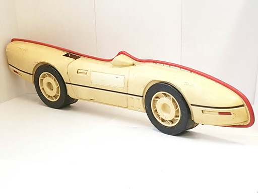 Giant Lamp Sign 232 cm Long Molded Plastic Racing Car 1970 Vintage
