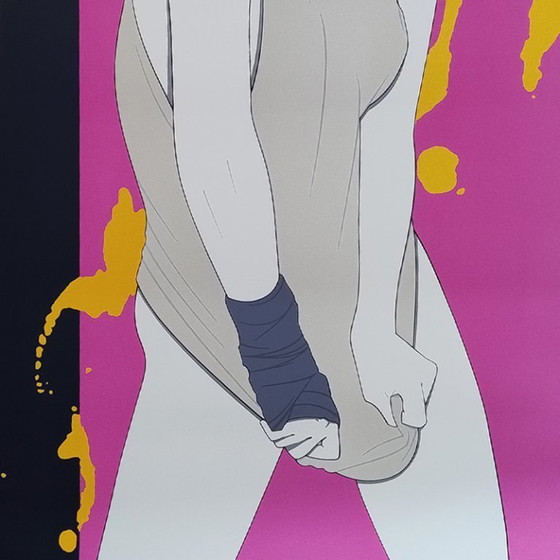 Image 1 of Precioso póster artístico original de Patrick Nagel "Splash" de los años 90