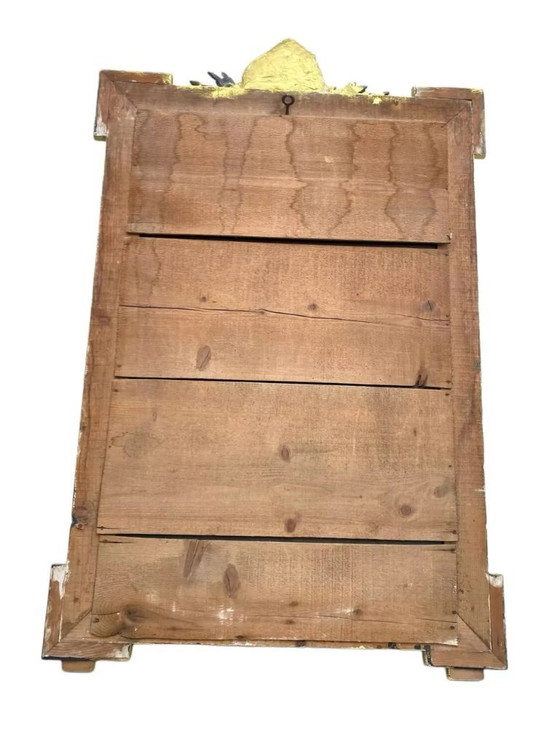 Image 1 of Due specchi antichi intagliati in rovere Napoleone del XIX secolo