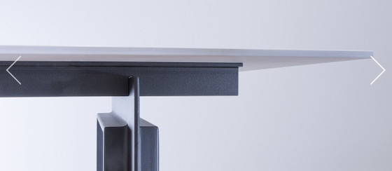 Modern Dutch Design Long Dining Table – Michel Somers, polished steel (photo 5 of 6)