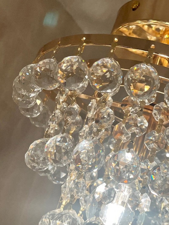Image 1 of 2x Gemerkte Swarovski Strass Kristallen Plafoniere Hanglamp