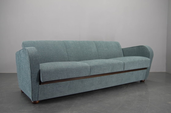 Image 1 of Nieuw gestoffeerde Art Deco Sofa / Opklapbed van Halabala, jaren 1930