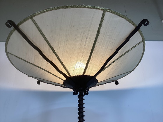 Image 1 of Art deco rare lamp patina wrought iron 1920s