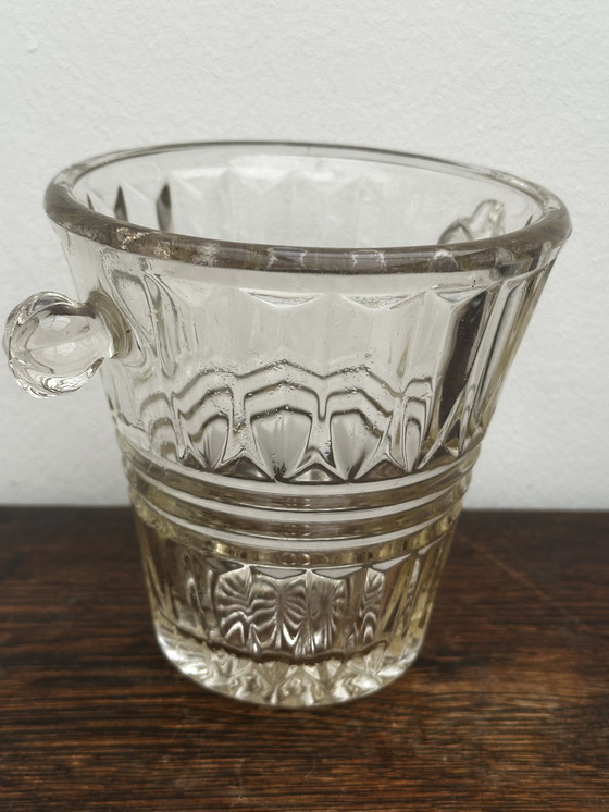 Image 1 of Small vintage cut glass ice bucket - H 12 cm