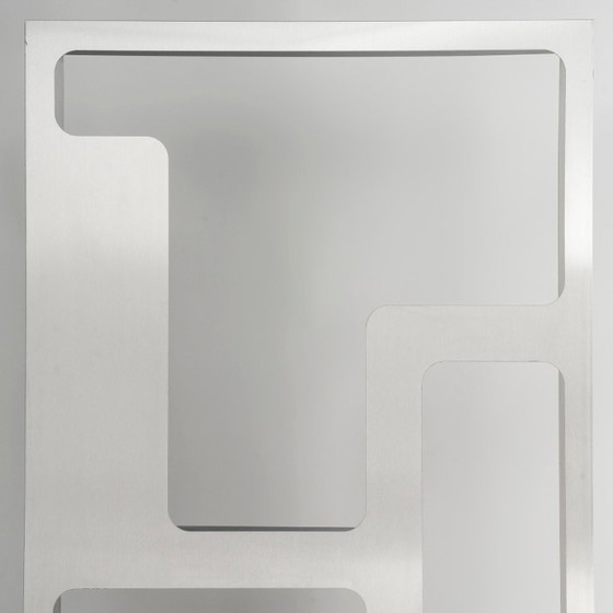 Perforated brushed stainless steel Room screen, contemporary French work – Metal (photo 7 of 9)