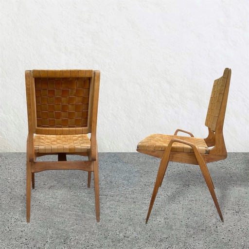 Paar stoelen van Maurice Pré, 1950