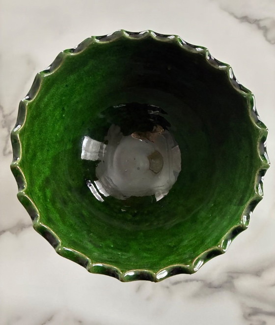 Image 1 of Große marokkanische Tamegroute-Salatschüssel