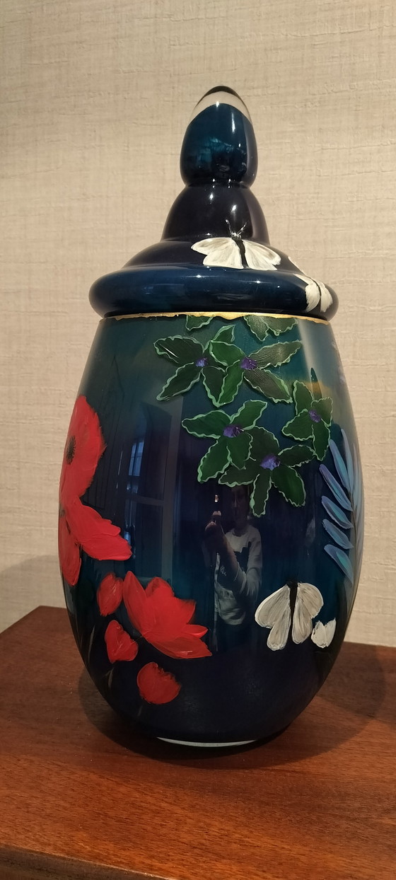 2 Glass Jars - Hand-Painted – Vases (photo 9 of 12)
