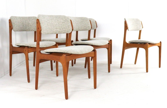 Image 1 of 6x Erik Buch per O.D. sedie mobler vintage ridipinto