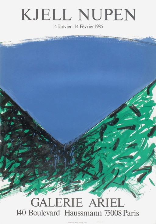 Kjell NUPEN Expo 86 - Galerie Ariel original poster 1986