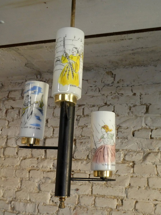 Lampadario con illustrazioni di filastrocche, 1950 (photo 5 of 12)