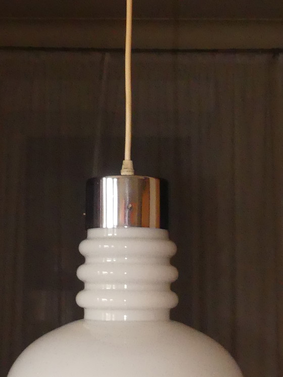 Image 1 of Hanglamp omhuld glas gloeilamp vorm jaren 70 UK1aeb