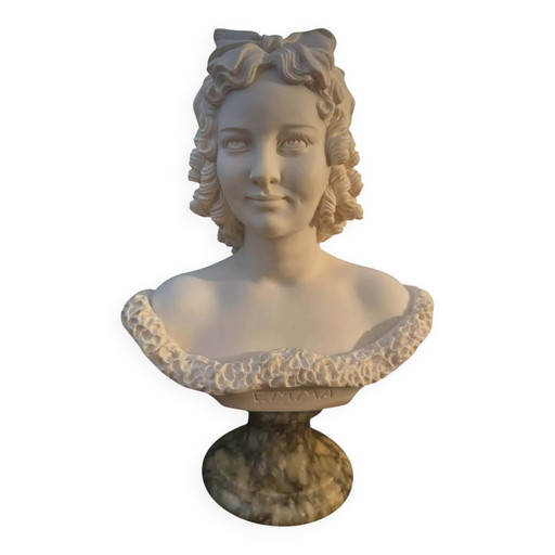 Bust of a woman signed Arnaldo Giannelli dated 1972.