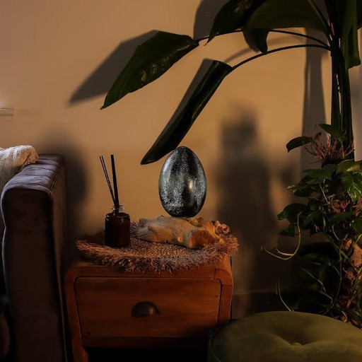 DriftGlow Lampenschirm mit Crackle-Lava-Effekt – Grau