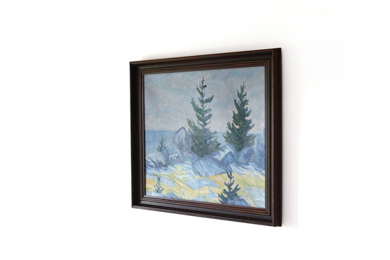 Danish Post-Impressionist oil painting by E.S. de Horsens – Paintings & Drawings, Canvas, Vintage (photo 2 of 6)