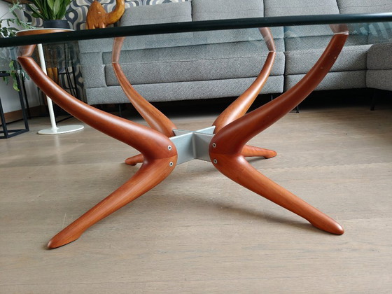 Image 1 of Porada Denuo Salontafel – Italiaans Design – Massief Hout & Glas