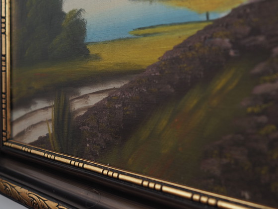 Image 1 of Tableau "Le paysage avec les collines", design scandinave, années 1970, par V. Kier