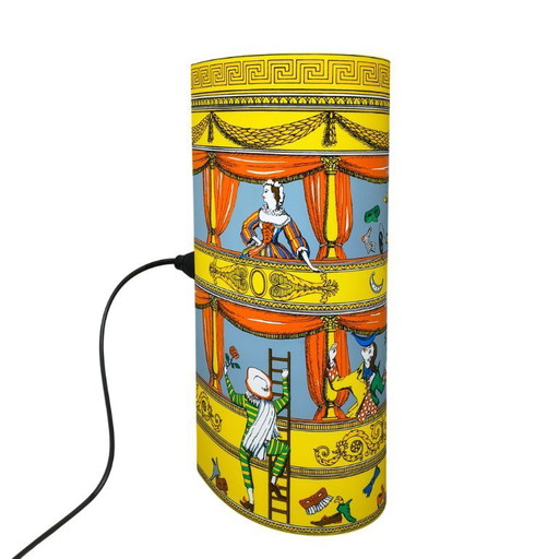 1990s Gorgeous "Commedia dell'Arte" table Lamp by Piero Fornasetti for Antonangeli.