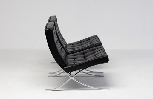 Set of two Knoll Barcelona Chairs by Ludwig Mies van de Rohe
