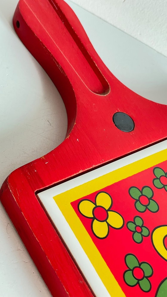Vintage rode onderzetter – Keukenaccessoires, Ceramic, Wood (photo 5 of 30)