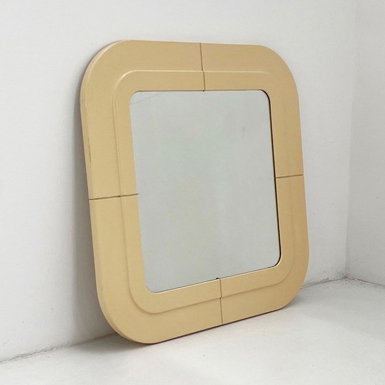 Image 1 of Cremefarbener Space-Age-Spiegel von Anna Castelli für Kartell, 1970er Jahre