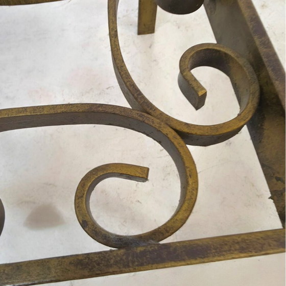 Set van 2 Vintage Smeedijzeren Bijzettafels 70s Hollywood – Salontafels, Iron (photo 6 of 6)