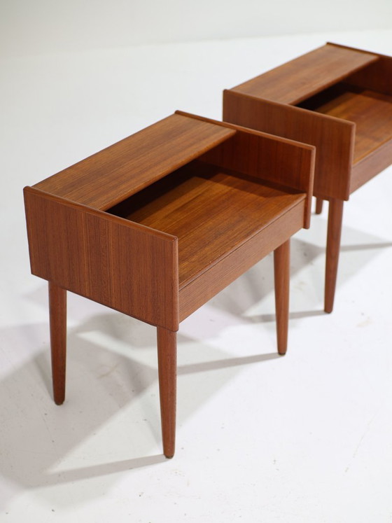 Image 1 of Set di comodini Melvin Mikkelsen in teak, stile vintage danese