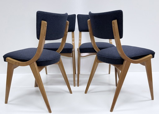 Sillas auxiliares BEN 4 piezas Vintage