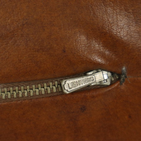 Image 1 of Vintage Patchwork Cushion Plaid Pattern Faux Leather