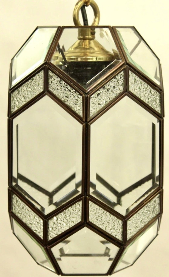 Suspension lanterne vintage Glashütte Limburg – Laiton et Verre – Brass (photo 4 of 7)