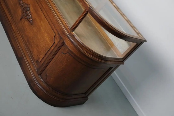 Image 1 of Mobiletto portagioie/bancone da negozio antico in rovere francese, inizio XX secolo