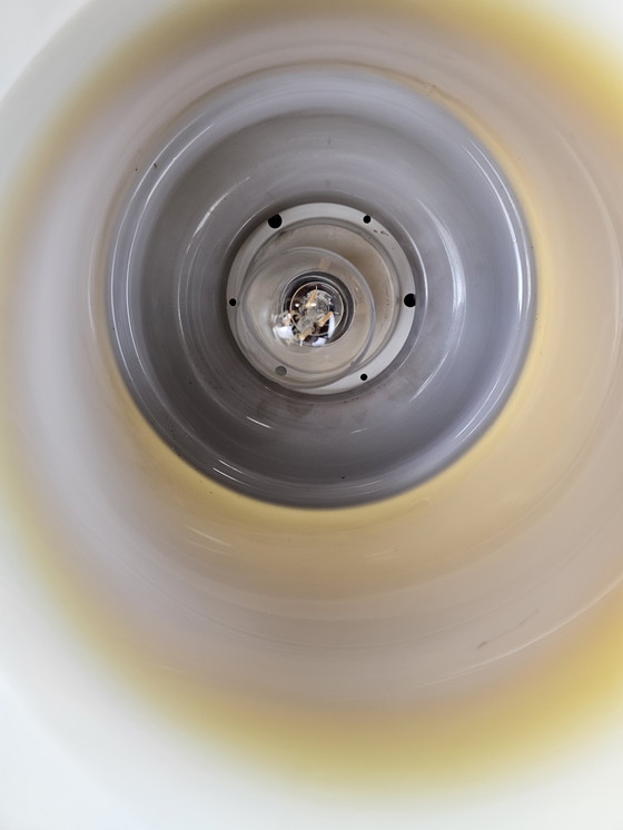 Image 1 of Lampada a sospensione in vetro marrone e vetro trasparente di Peill & Putzler