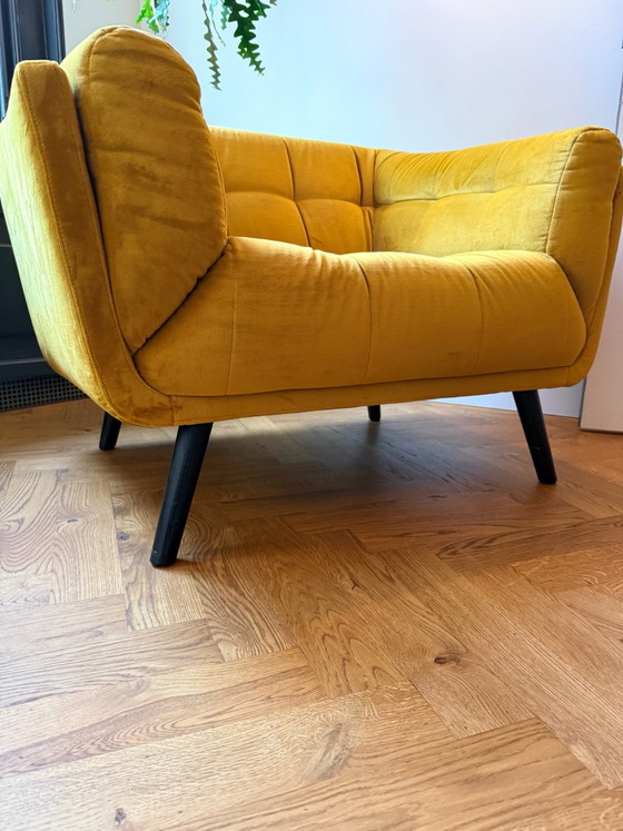 Ochre yellow velvet Sofa – Dutch Sofa Company, Armchairs, Wood (photo 3 of 5)