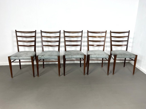 5 Teak Dining chairs ST09 by Cees Braakman for Pastoe, 1960s