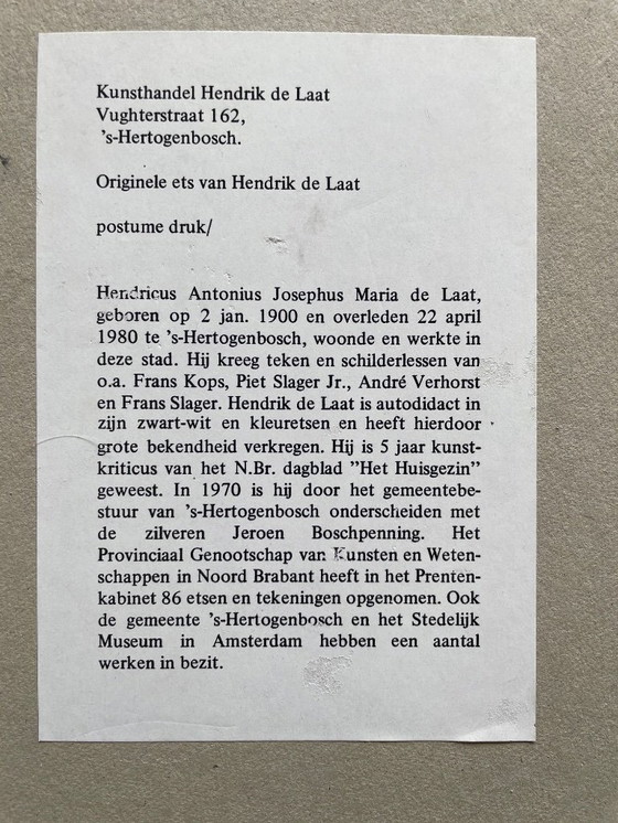 Image 1 of Kunstradierung 's-Hertogenbosch Nieuwstraat - Hendrik de Laat