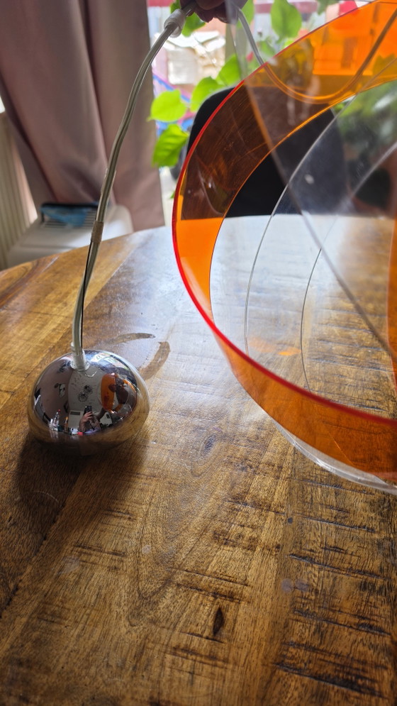 Image 1 of Lampada a sospensione vintage stile Space Age | Anni '70 | Plexiglas | Ø40 cm