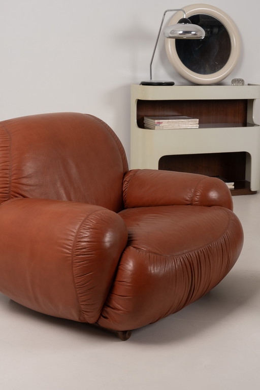 Italian Leather Lounge Chair